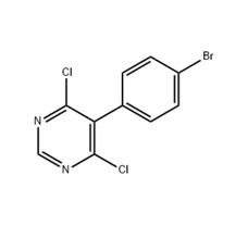5-(4-Bromophenyl)-4,6-dichloropyrimidine, 97%,1gm