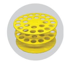 15ml Circular Tube Racks (Pack of 2, Yellow)