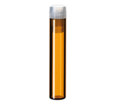 1ml Shell Vial, amber glass; 8mm PE Plug