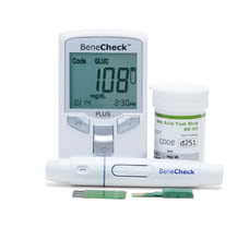 Accurex BeneCheck Plus Meter, Uric Acid Monitoring System Kit