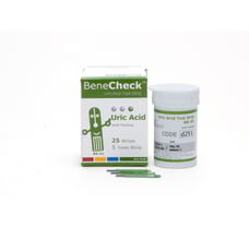 Accurex BeneCheck Strips, Uric Acid Test Strip (Pack of 25 Strips)