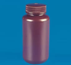 Amber Wide Mouth Bottle, Material: HDPE 250 ml