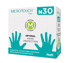 Ansell Micro Touch Nitrile N30 Multipurpose Examination Gloves - Medium