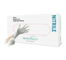 Ansell Micro Touch White Nitrile Examination Gloves - Pack of 150 - Large