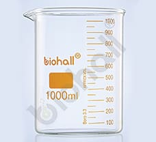 Beaker, Low Form    With Spout comply DIN 12331, ISO 3819 100ML