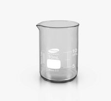 Beaker, Low form with spout 10 ML, Diameter 26 mm, Height 35 mm