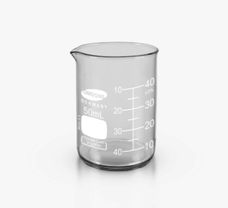 Beaker, Low form with spout 50 ML, Diameter 42 mm, Height 58 mm
