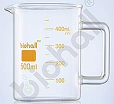 Beaker with spout Low form with Handle, 250ml