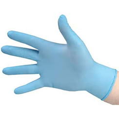 Bluekites 100 Pcs Medium Powder Free Sky Blue Nitrile Gloves Box