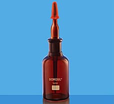 Bottles, Dropping with Pipette & Rubber Teat, Amber, 30 ml-1650010