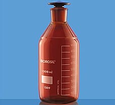 Bottles, Reagent, Narrow Mouth, Amber Graduated, 1000 ml-1509029