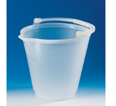 Bucket, PP, w/o lid, with spout, 12 length, height 300 mm reinforced rim and handle