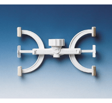 Burette clamp, PP, white, for 1 burette