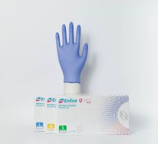 Enliva Quick Draw Nitrile Powder Free Gloves ( Dodger Blue Color/ Box of 100 pcs) Size- L