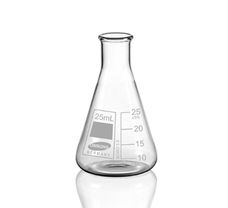 Erlenmeyer Flask, Graduated, Conical with Narrow Mouth, 25 ML