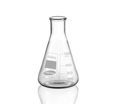 Erlenmeyer Flask, Graduated, Conical with Narrow Mouth, 500 ML