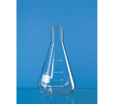 Erlenmeyer flask, narrow neck, Boro 3.3, 100 ml, with beaded rim and graduation