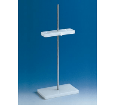 Filter funnel support for 4 funnels, base plate PP, 450x140 mm