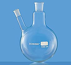 Flasks, Round Bottom, Two Necks, 100 ml-4381B16