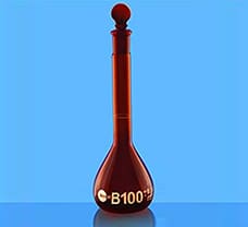 Flasks, Volumetric, w/   Glass Stopper, Class B, Amber, 100 ml-5649016
