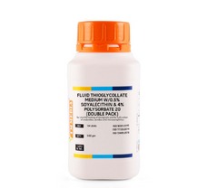 FLUID THIOGLYCOLLATE MEDIUM W/0.5% SOYALECITHIN & 4% POLYSORBATE 20 (DOUBLE PACK), 500 gm