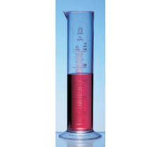 Graduated cylinder, low form, embossed scale, 25 ml: 0.5 ml, PP