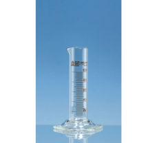 Graduated cylinder, low form, SILBERBRAND ETERNA, 10 ml: 1 ml, Boro 3.3, graduated in amber