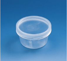 Jar with screw cap, PP, conical shape, approx., 30 ml, max.diameter 57 mm, height 32 mm