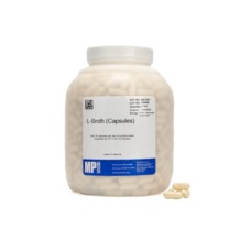 L-Broth, 5.5 g/L; Content per liter: 10 g tryptone, 5 g yeast extact, 0.5 g NaCl, 1 x 1 kg
