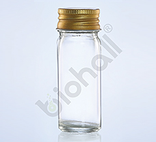 Mcarty bottle 7 ml with aluminium cap, Thick, Clear & Wide Mouth Glass Bottle