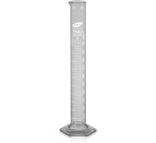 Measuring Cylinder with Hexagonal Base, Class 'A' with NABL  Certificate ,Capacity 50 ml ,Graduation 1.0 ml ,Tolerance  0.50 ml