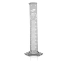 Measuring Cylinder with Hexagonal Base, Class 'B' ,Capacity 250 ml ,Graduation 2.0 ml ,Tolerance  2.00 ml