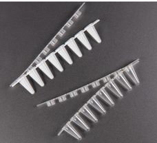 PCRnow Low Profile 8-tube Strip with Flat Cap /White