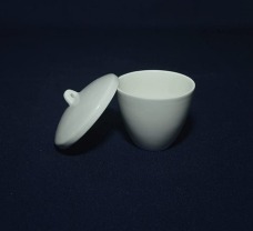 Porcelain Crucible, Tall Form With Lid, 30 ml