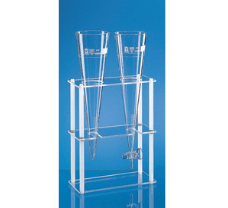 Rack for two Imhoff sedimentation cones, made of plastics, 300 x 130 x 315 mm