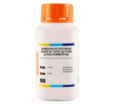 SABOURAUD DEXTROSE AGAR W/ SOYA LECTHIN & POLYSORBATE 80, 500 gm