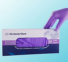 Safe Skin Purple Nitrile Gloves - 9.5 inches length ,Large