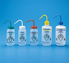 Safety Labeled Self Venting Labeled Wash Bottle, Sodium Hypochlorite, 1000ml-563015