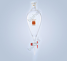 Separating Funnel PEAR SHAPE, w/ PTFE Needle valve, 125ml