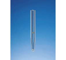 Spare burette tip for compact- and automatic burette, 10 ml, Boro 3.3, clear glass