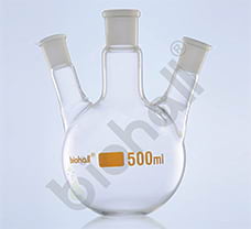 Three Neck- Angular Round Bottom Flask, Class A, USP, 3000ml