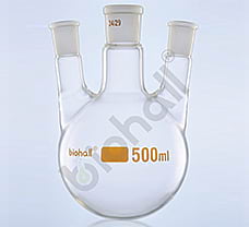Three Neck- Parallel Round Bottom Flask, Class A, 1000ml