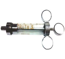 TRUTH Control Glass Syringes With 3 Finger Ring Glass Piston Metal Luer Lock Tip (CL), 10 ML