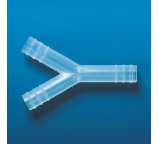 Tubing connector, PP, Y-shape, for tubing, inner diameter 10-11 mm, total length 74 mm