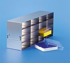 Upright Freezer RackRack for 81 Cryo Box 1.8 ml, wxdxh mm: 140x425x225