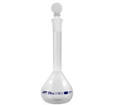 Volumetric Flask, Class A with NABL Certificate , Capacity 20 ml , Neck Size 10/19 , Tolerance  0.04 ml