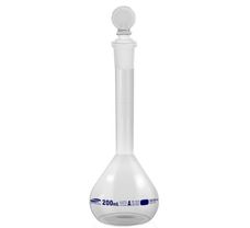 Volumetric Flask, Class A with NABL Certificate , Capacity 200 ml , Neck Size 14/23 , Tolerance  0.15 ml